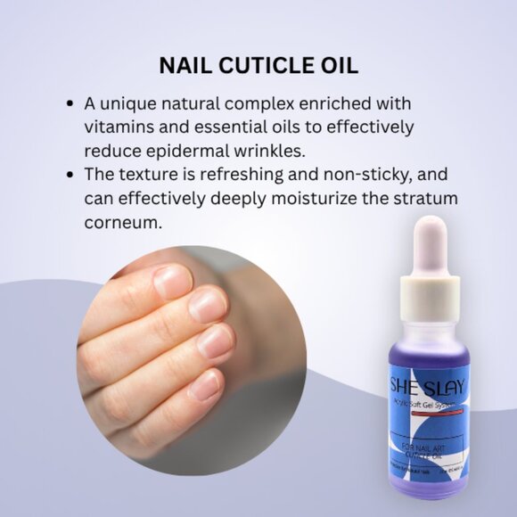 SheSlay 15ml Nail Cuticle Remover & Cuticle Oil Set – Softens & Nourishes - Picture 3 of 5